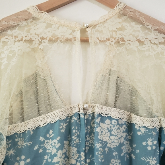 GUNNE SAX by Jessica Vintage 1970’s Blue Floral Dress. - Picture 9 of 12